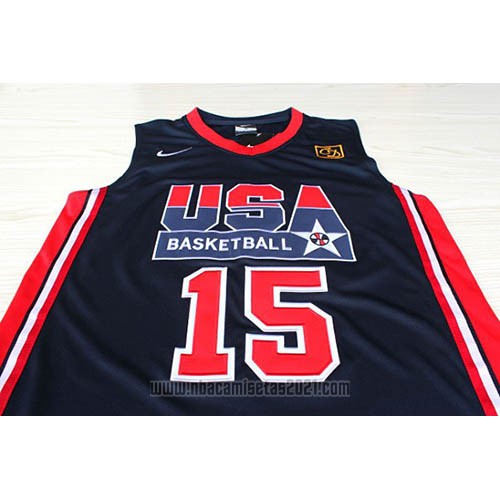 Camiseta USA 1992 Magic Johnson #15 Negro
